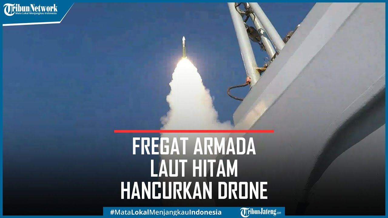 Detik-detik Fregat Armada Laut Hitam Hancurkan Drone di Lepas Pantai Krimea