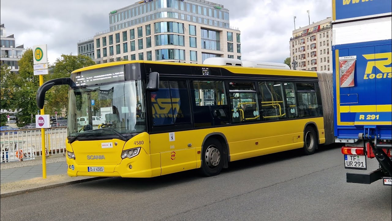 Mitfahrt im kompletten 245 von Hertzallee bis S+U Friedrichstraße im Scania GN 15 4580
