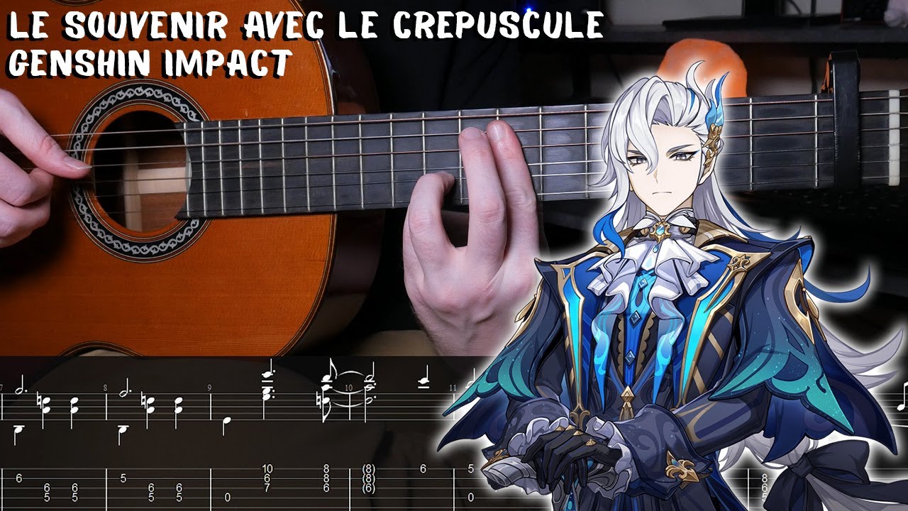 Le Souvenir Avec Le Crepuscule / Sinner's Finale - Genshin Impact | Fingerstyle Tutorial + TAB