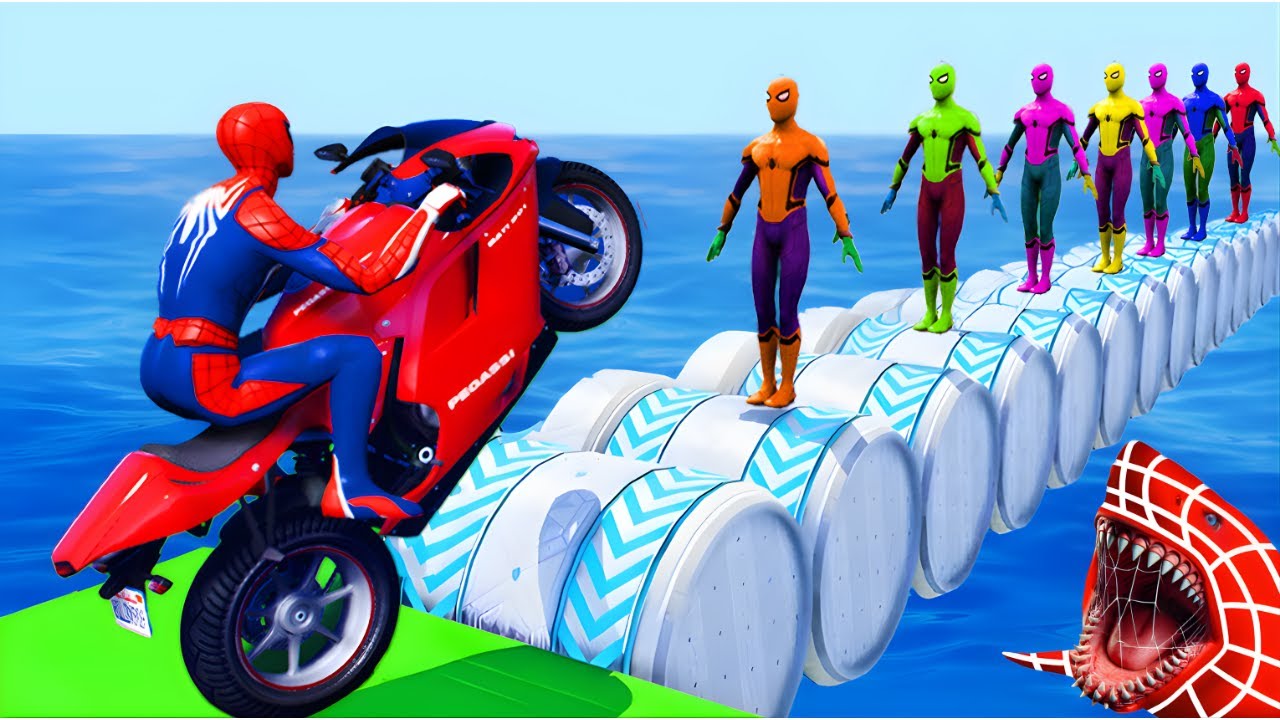 الرجل العنكبوت انقاذ باتمان Spider-man Rescue Batman vs Superhero funny Game GTA 5 superheroes