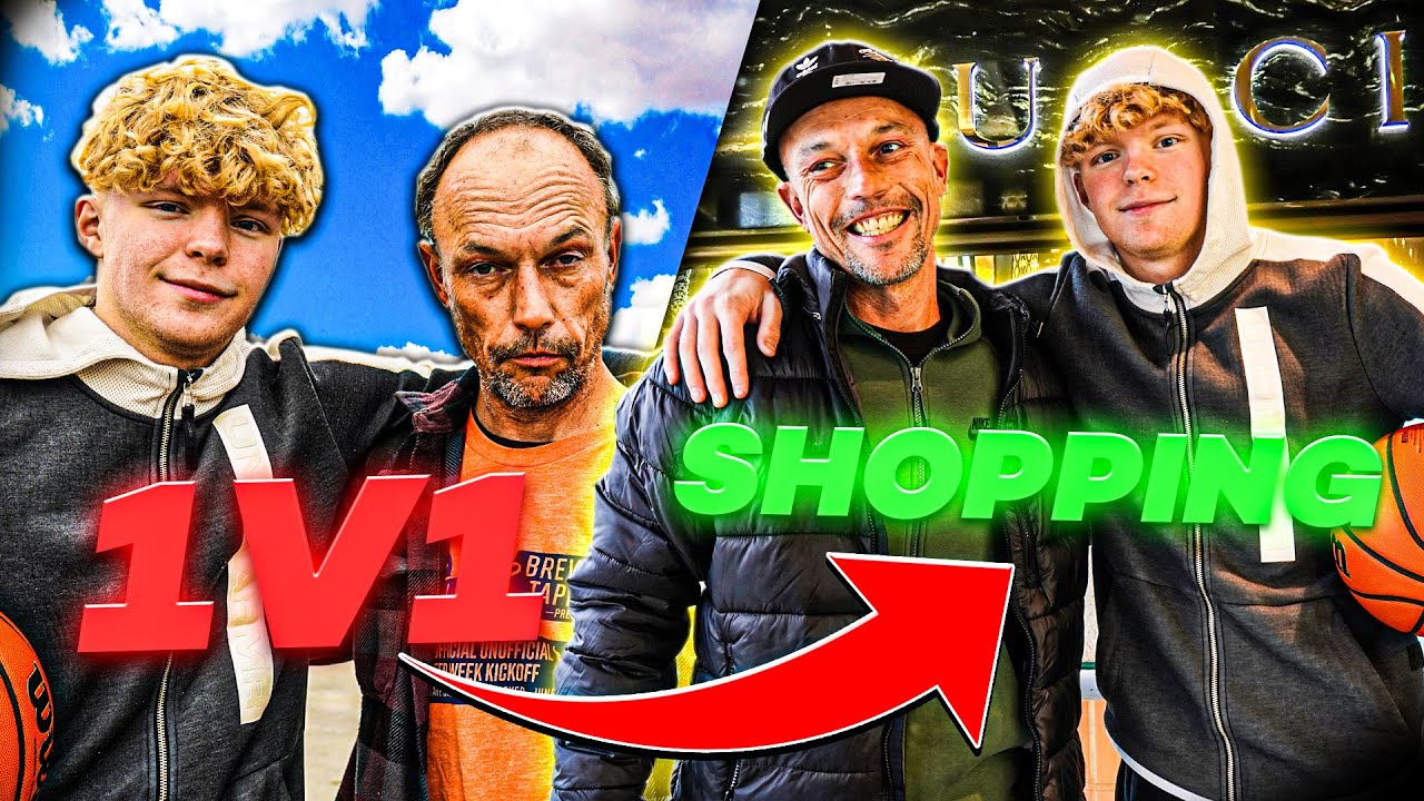 1v1 Basketball VS Homeless Man, Then Taking Him Shopping!