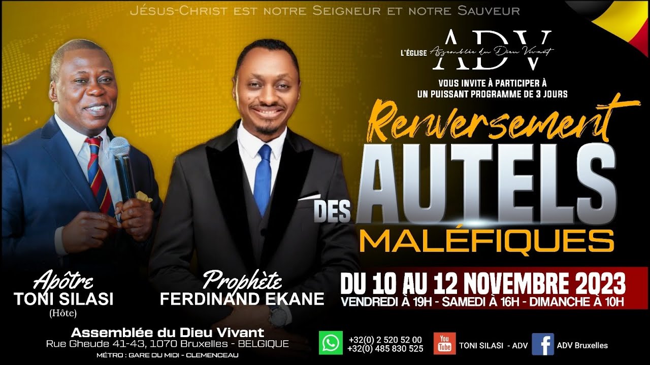 ADV LIVE - Prophète Ferdinand EKANE- Renversements des autels maléfiques - Jour 3