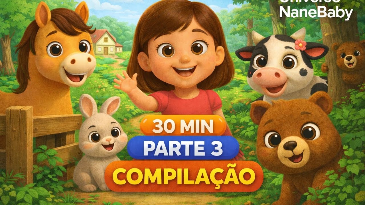 30 Minutos de Aventuras na Fazenda e na Floresta 🌳🐄| Compilação Infantil–Parte 3 | Universo NaneBaby