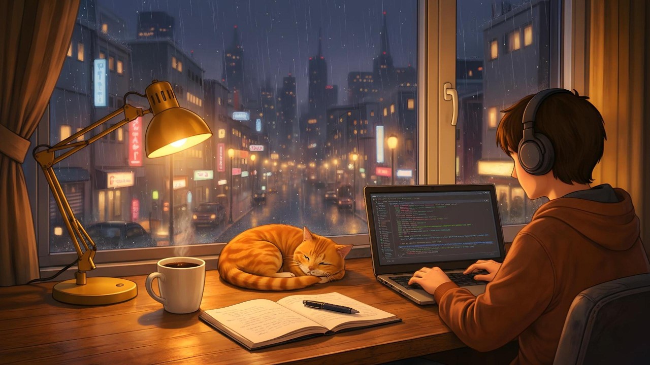 Late Night City Lofi 🌃 | Golden Lights & Deep Study Focus (2 Hours)