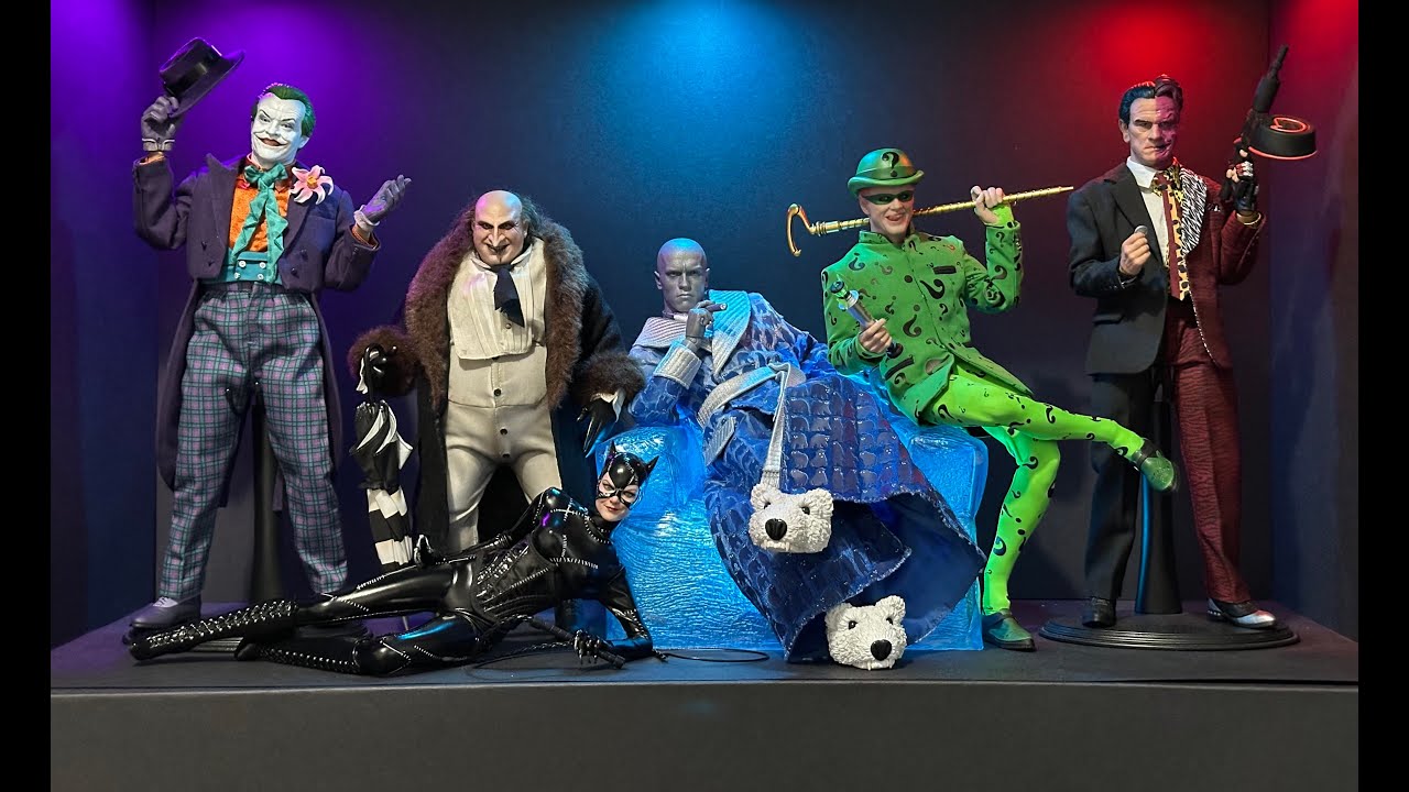 Burton / Schumacher Batman Movie Villains 1/6 Scale Figure Display