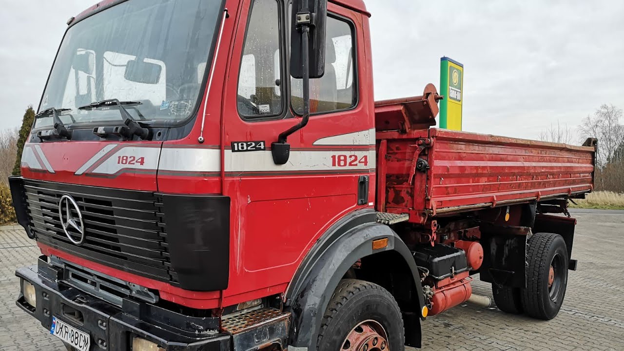 MERCEDES-BENZ 1824, 4x4, 3x Tipper, full blatt