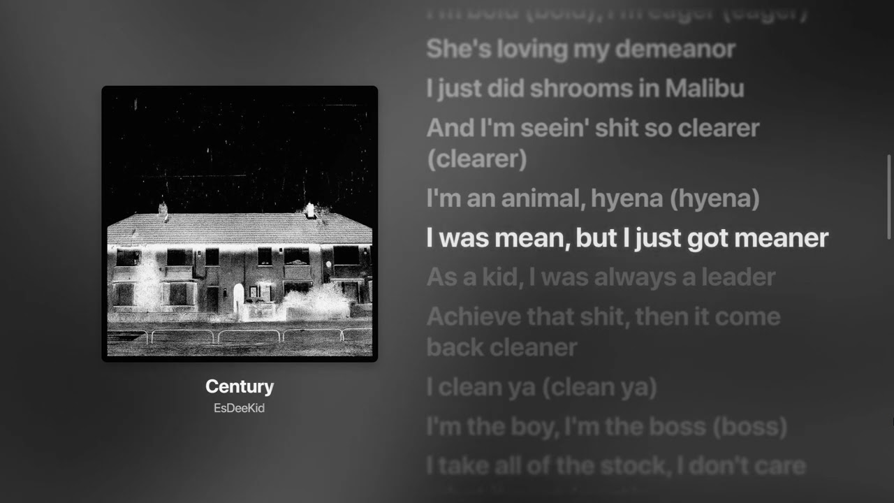 EsDeeKid - Century (Lyrics) | Str8Lyrical