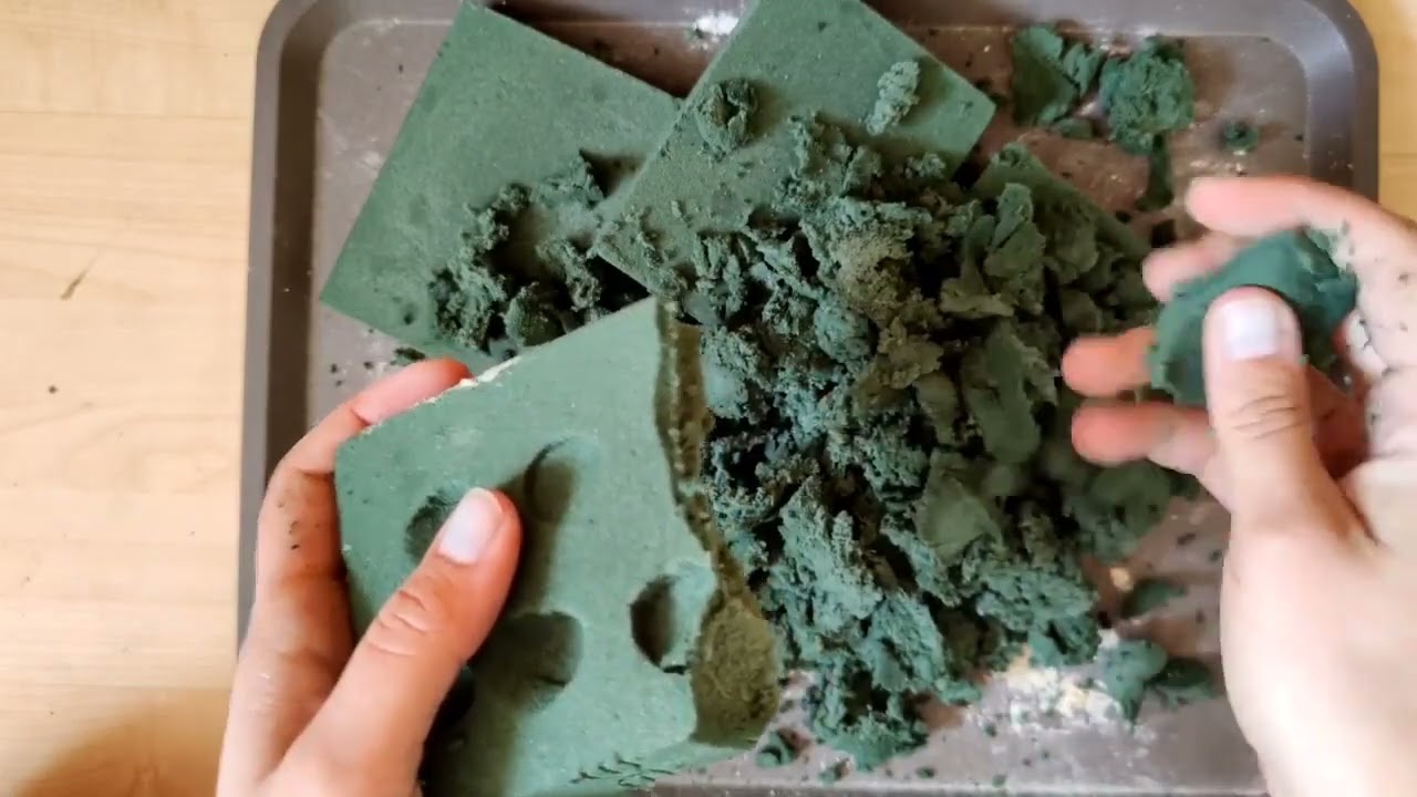 ASMR frozen floral foam crush😍🤤!! satisfying video!!