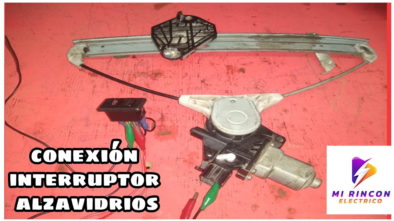 Conexión interruptor universal para alzavidrios.