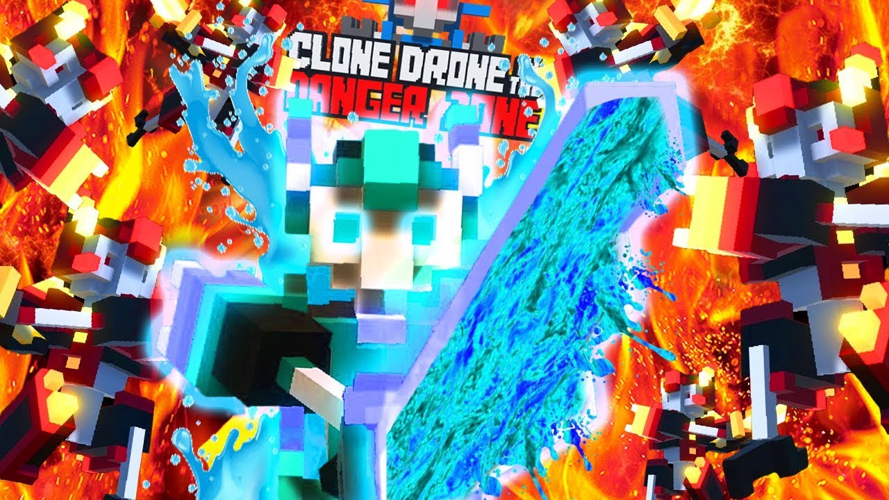 EL ROBOT DE AGUA VS EL INFIERNO ROBOT | CLONE DRONE IN THE DANGER ZONE