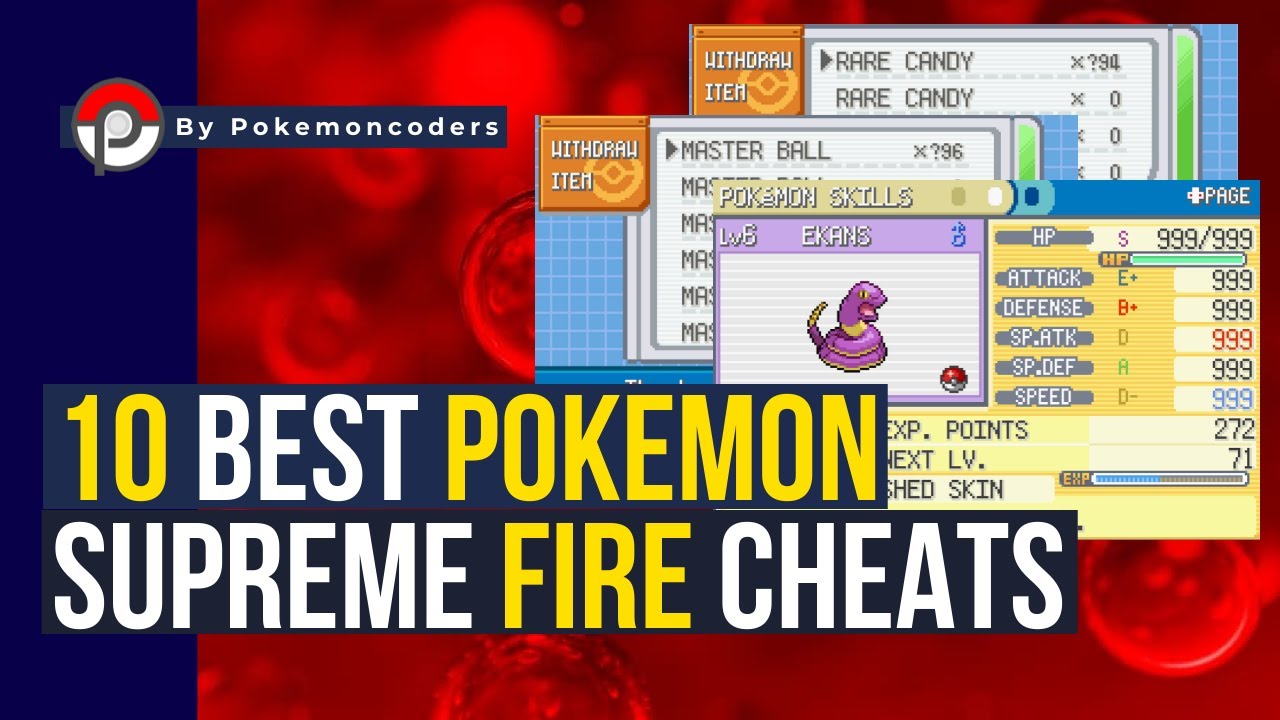 10 Best Pokemon Supreme Fire Cheats - 100% Working Cheat Codes