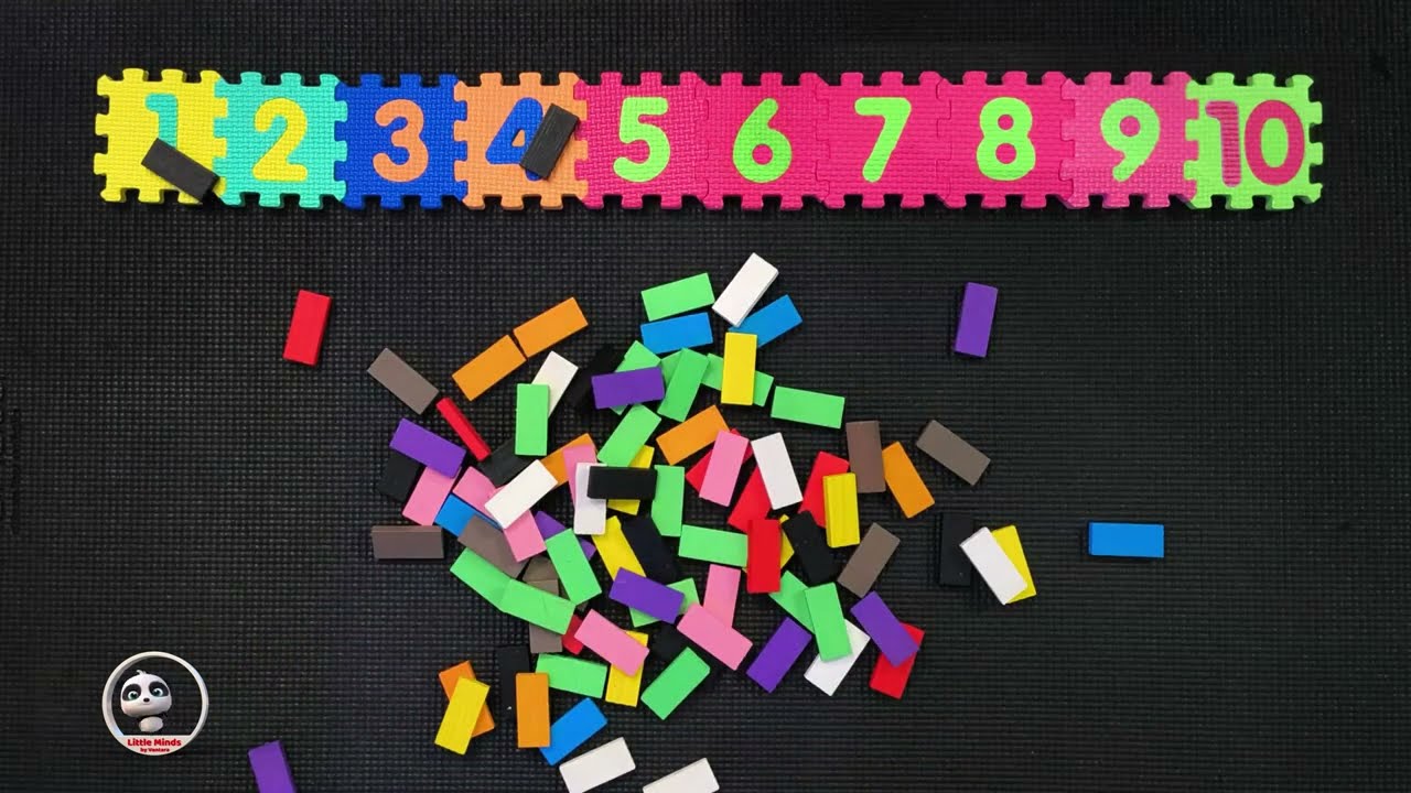 Learn Numbers 1 to 10 | Count Numbers 1 2 3 4 5 6 7 8 9 10 With Puzzle and Colorful bricks