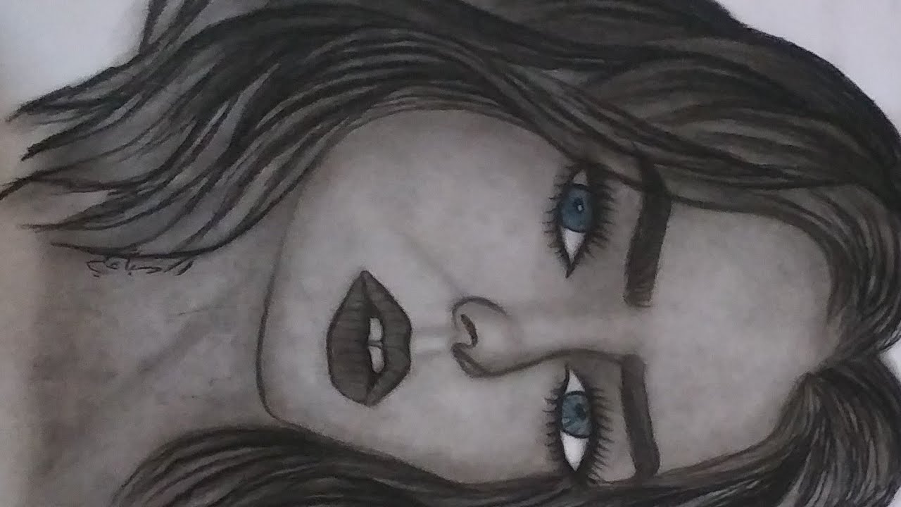 رسم بورتريه باقلام الفحم با الخطوات.... اشتركو بقناتي وادعموني با لايك