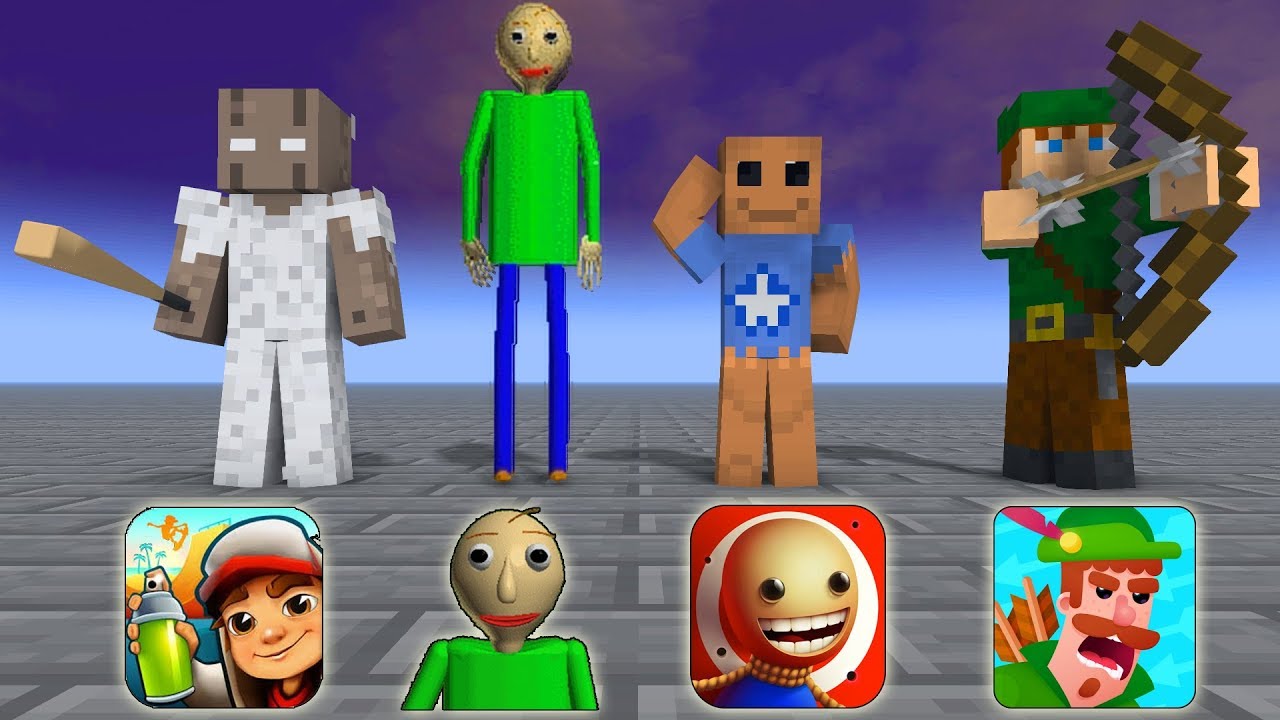 GRANNY BALDI KICK THE BUDDY ARCHER - MINECRAFT ANIMATION
