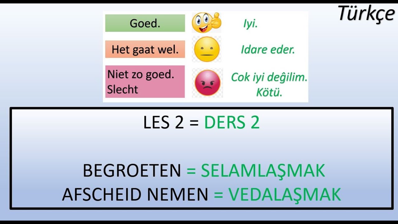DERS 2 - SELAMLASMAK -SIFIRDAN Hollandaca  -#Nederlandsleren #learndutch #Hollandacaögreniyorum #NT2