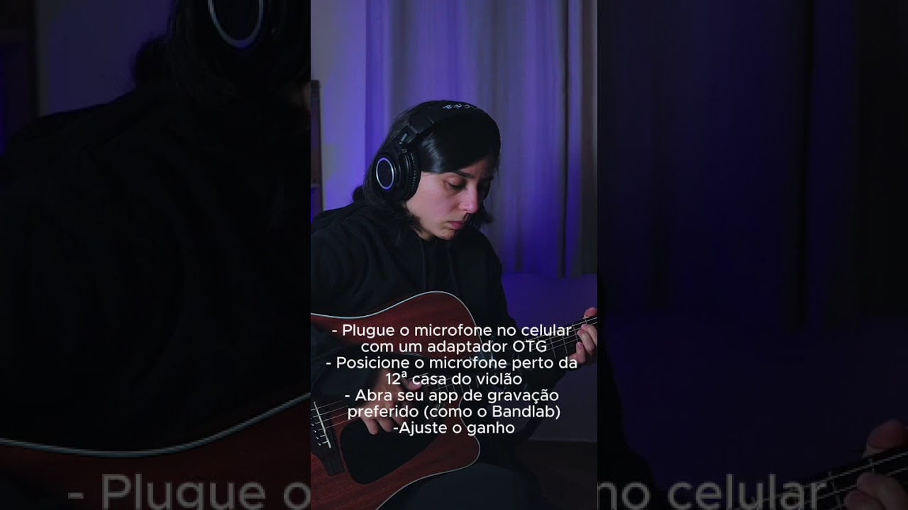 Como gravar VIOL&Atilde;O com MICROFONE USB no CELULAR