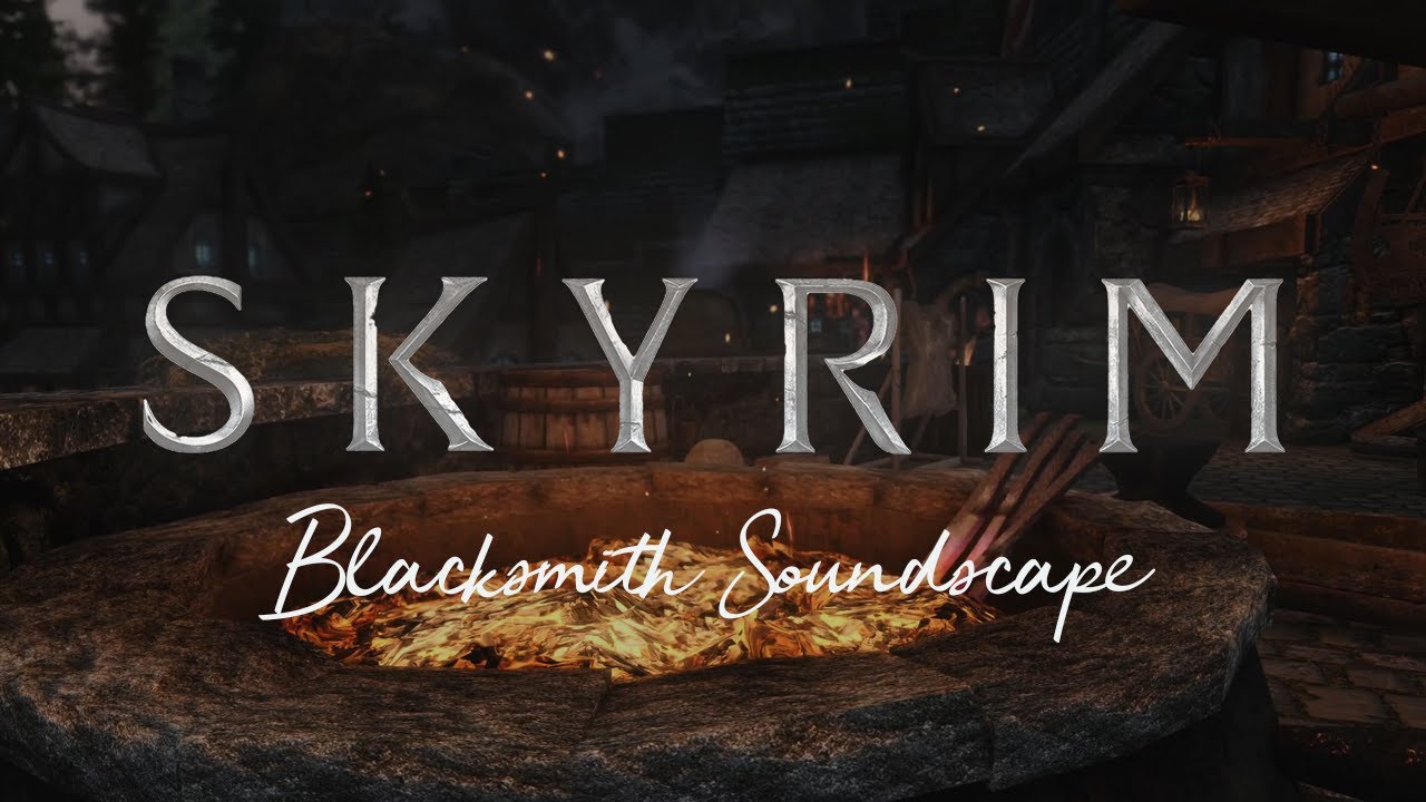 Skyrim Ambient Blacksmith Soundscape in Solitude |  Relaxing Sleep Study Music and Sounds