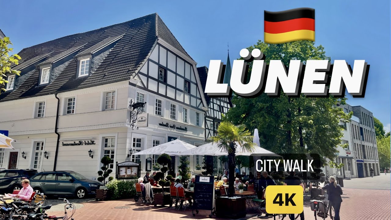 LÜNEN CITY WALK, NRW, DEUTSCHLAND, GERMANY, 4K, 60 FPS, UHD