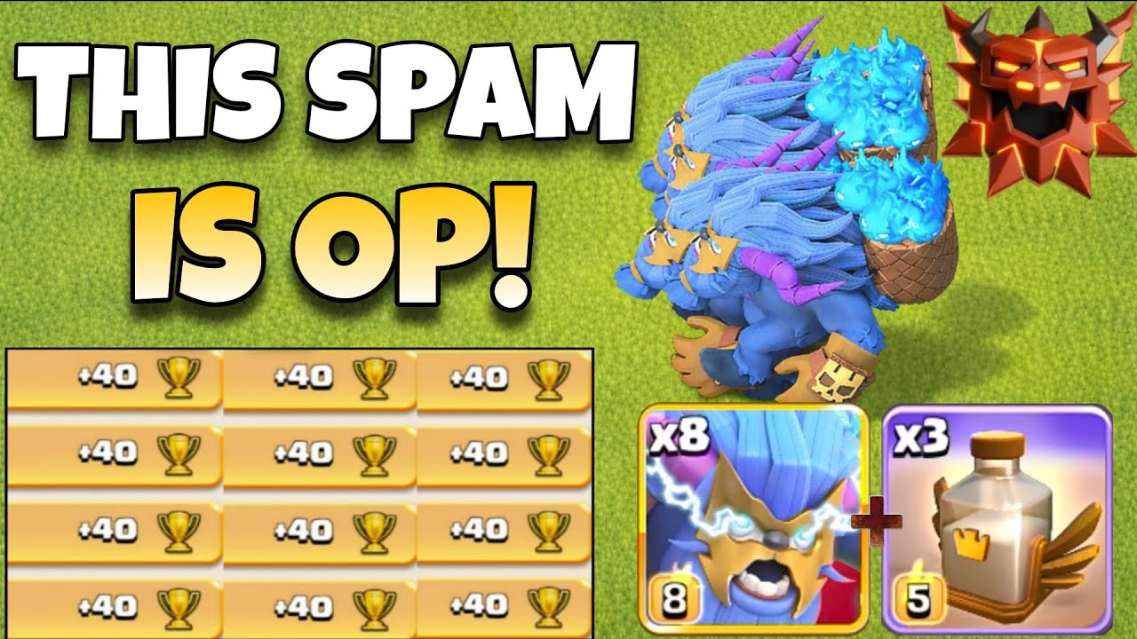 This TH18 SPAM Army Gets EASY 3 Stars Every Time! in Legend League Best th18 attack strategy in coc