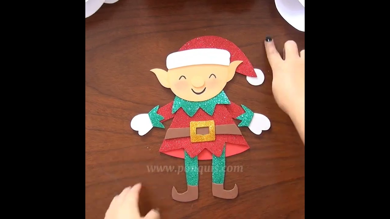 Como hacer Elfo decorativo de Navidad Manualidades decoraciones facil y economicas de hacer con fomi