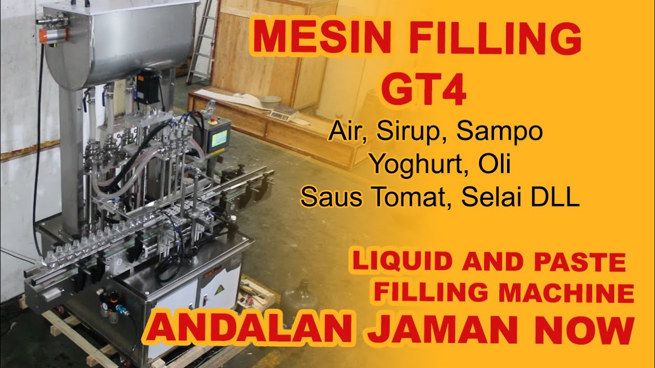 REVIEW MESIN GT4 FILLING OTOMATIS UNTUK PRODUK CAIR / LIQUID atau PRODUK PASTA / GEL TERCEPAT