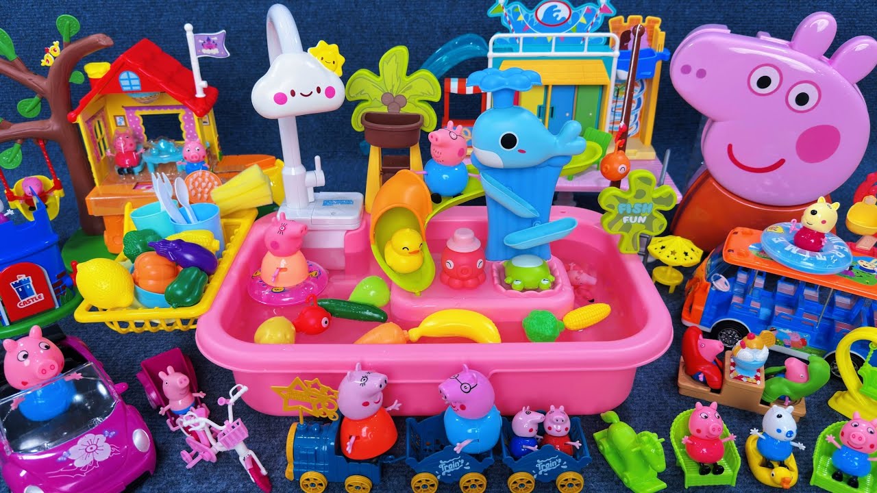 16 Minutes Satisfying with Unboxing Peppa Pig House & Sink Pool Toy World ASMR｜Review Toys
