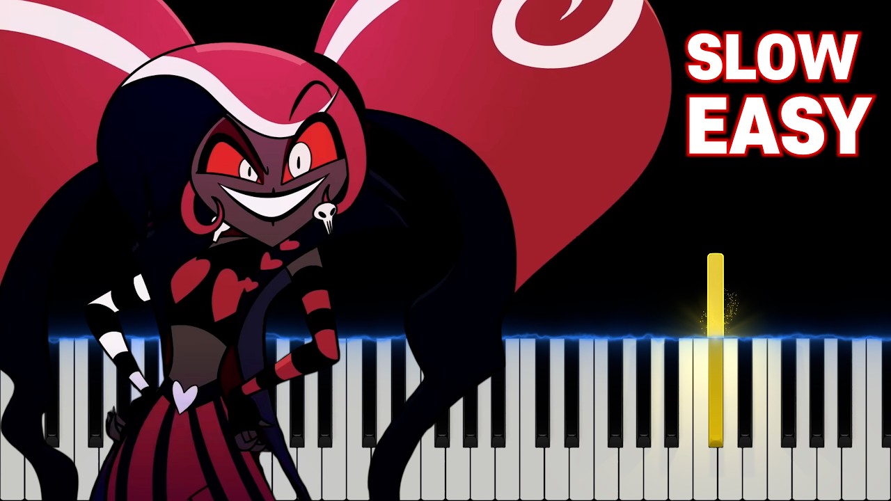 Respectless - Hazbin Hotel | SLOW EASY Piano Tutorial + Sheet Link 🎵