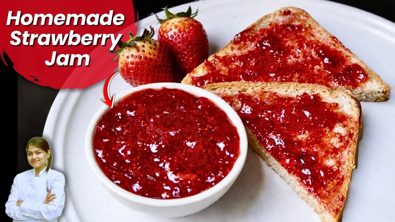 बाजार जैसा जैम घर पर बनाने का सही तरीका | Market-Style Strawberry Jam Recipe @Namaste Eats- Chef Sonali​
