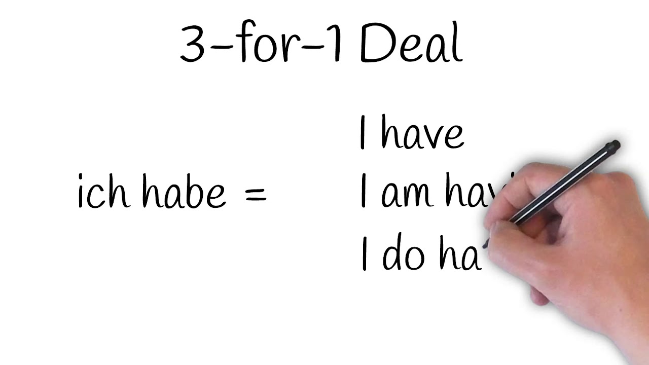 The verb 'haben' in the present tense