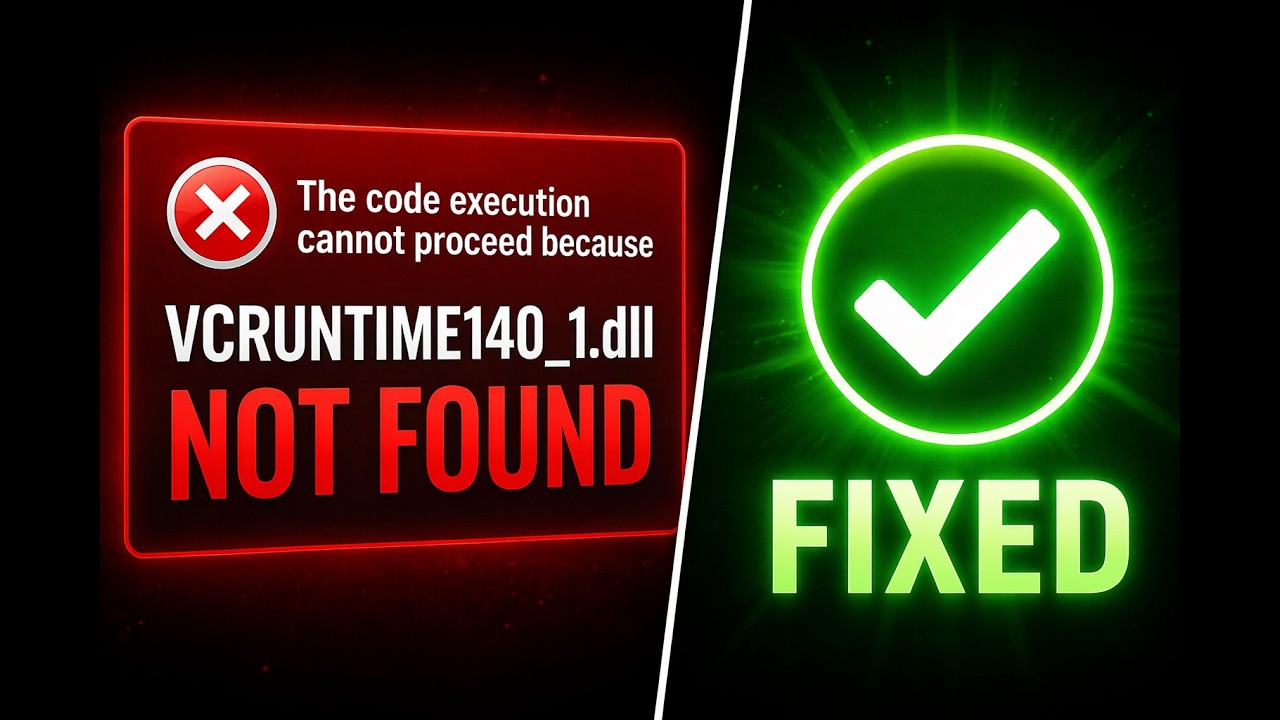 VCRUNTIME140_1.dll was not found || vc runtime 140d dll missing