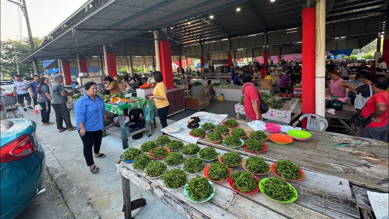 SUASANA PAGI DI MARKET LUBUK ANTU MACAM-MACAM ADA // 