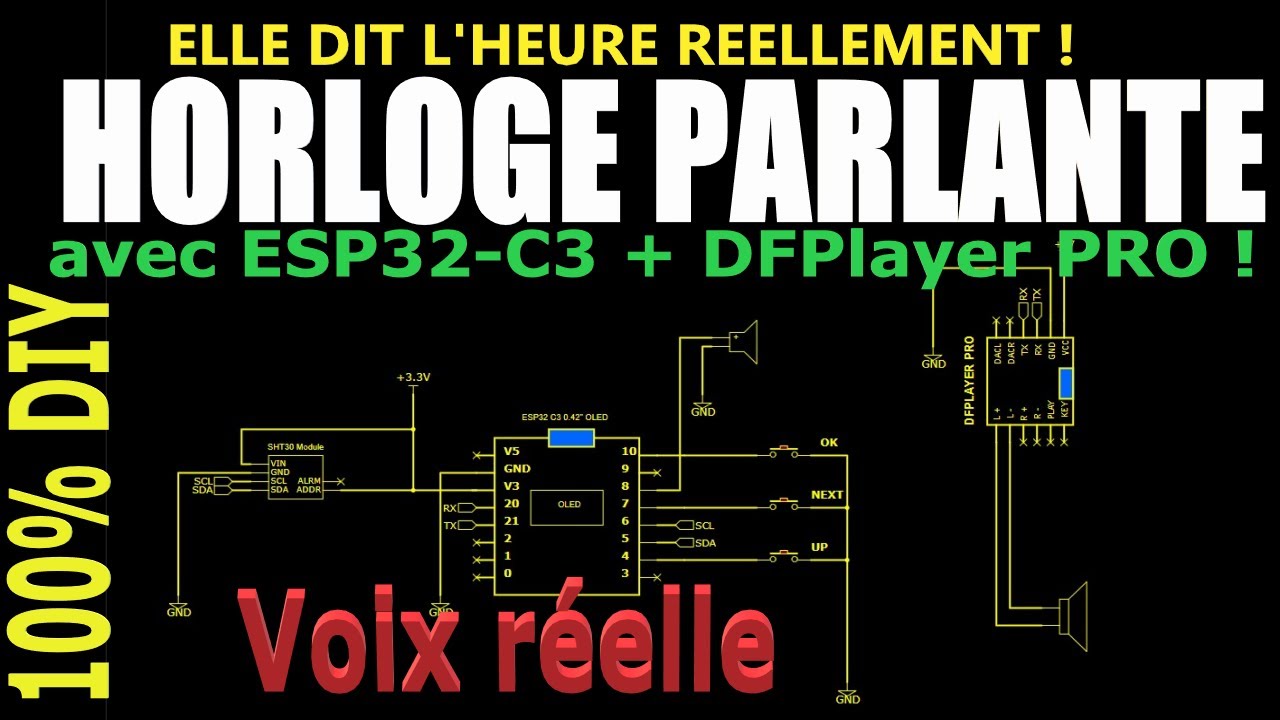 DFTA240 Mon ESP32-C3 annonce l’heure avec la voix de ma femme ! #ESP32C3 #ESP32 #Arduino