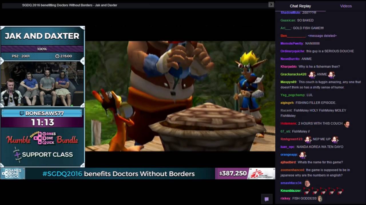 Jak and Daxter SGDQ 2016 Bonesaw577 with Chat