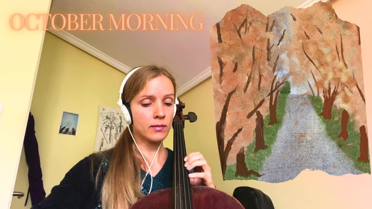 October morning looping on the cello