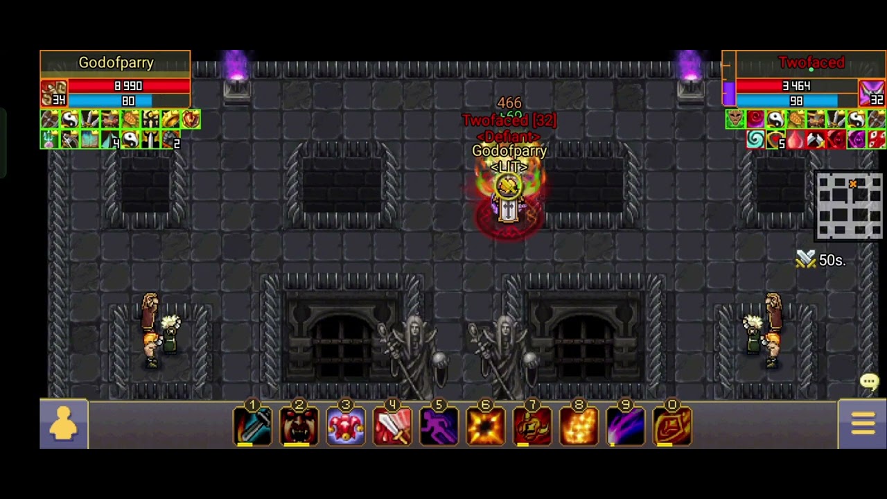 Warspear Online PvP - Godofparry vs Godlock & Twofaced
