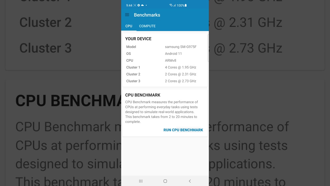 Samsung Galaxy S10+ SM-G975F Benchmark