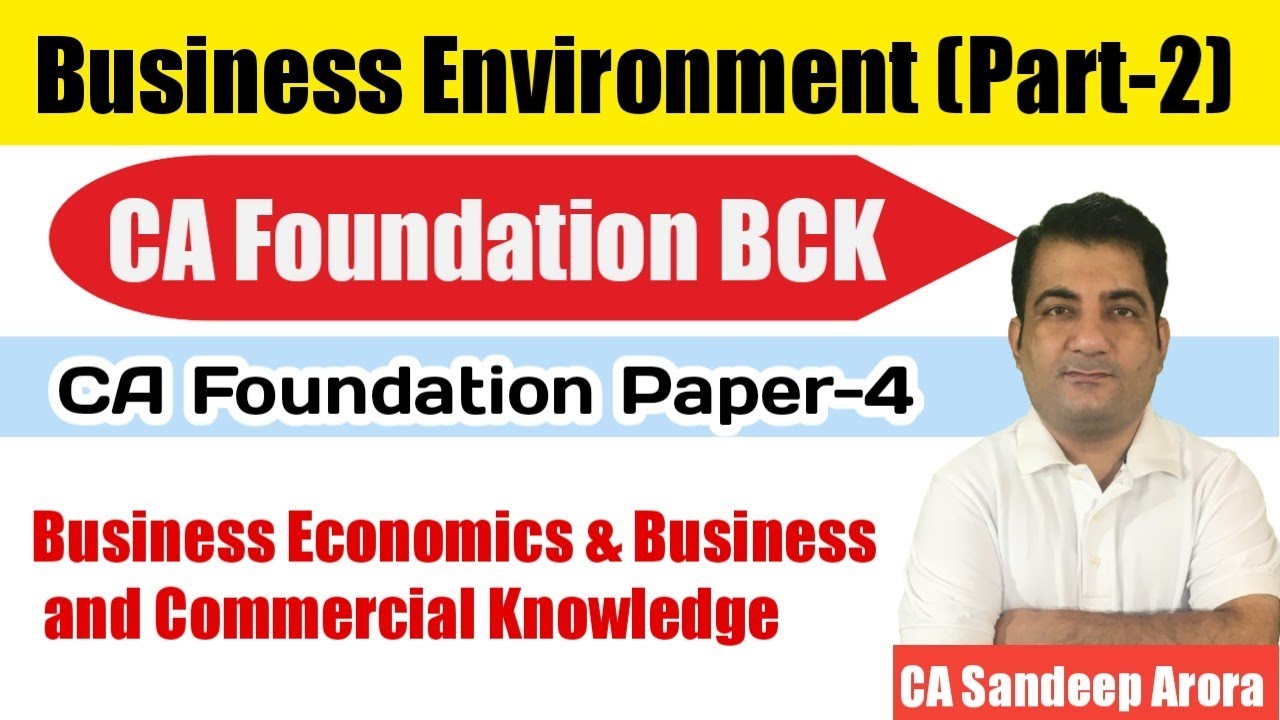 Business Environment ! Part-2 ! CA Foundation BCK ! CA Foundation Economics & BCK #cafoundationeco
