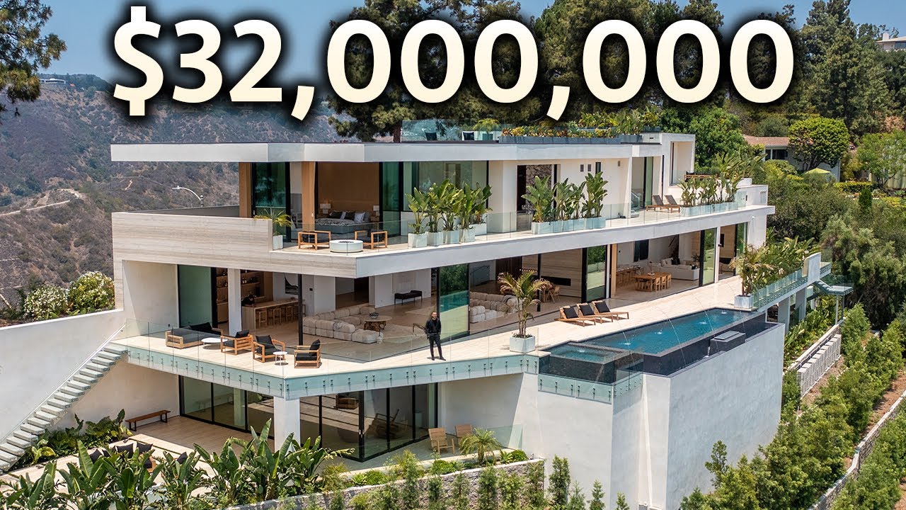Внутри современного мега особняка в Беверли-Хиллз за 32000000 долларов с потрясающими видами
