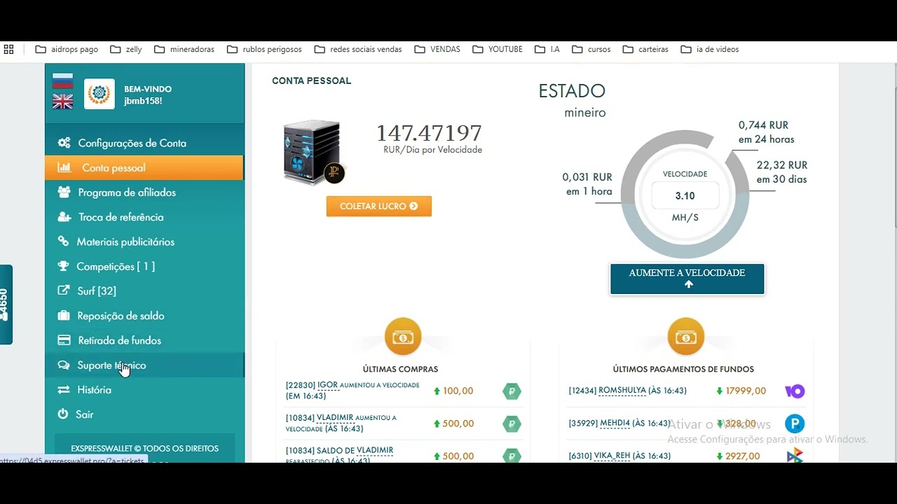 🔥A MELHOR MINERADORA DE RUBLOS DE TODOS OS TEMPOS🔥PAGANDO A MAIS DE 9 ANOS 💰 SAQUE 402 RUBLOS💰💰