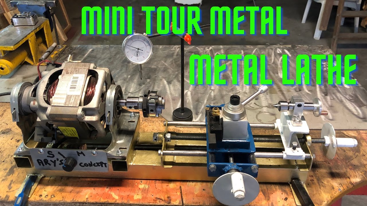 Mini #tour #m&eacute;tal fait maison,homemade m&eacute;tal lathe