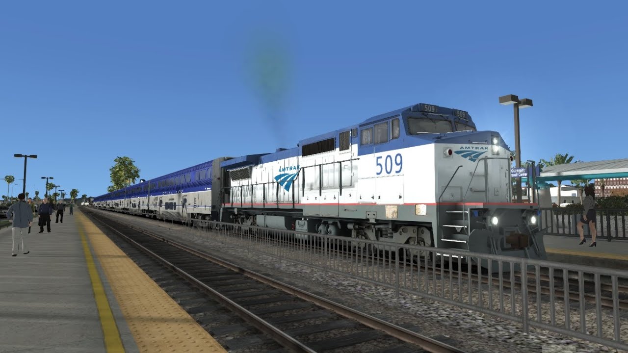 Train Simulator 2016 HD: Amtrak GE Dash 8-32BWH 509 Cab Ride on Pacific Surfliner Train 784