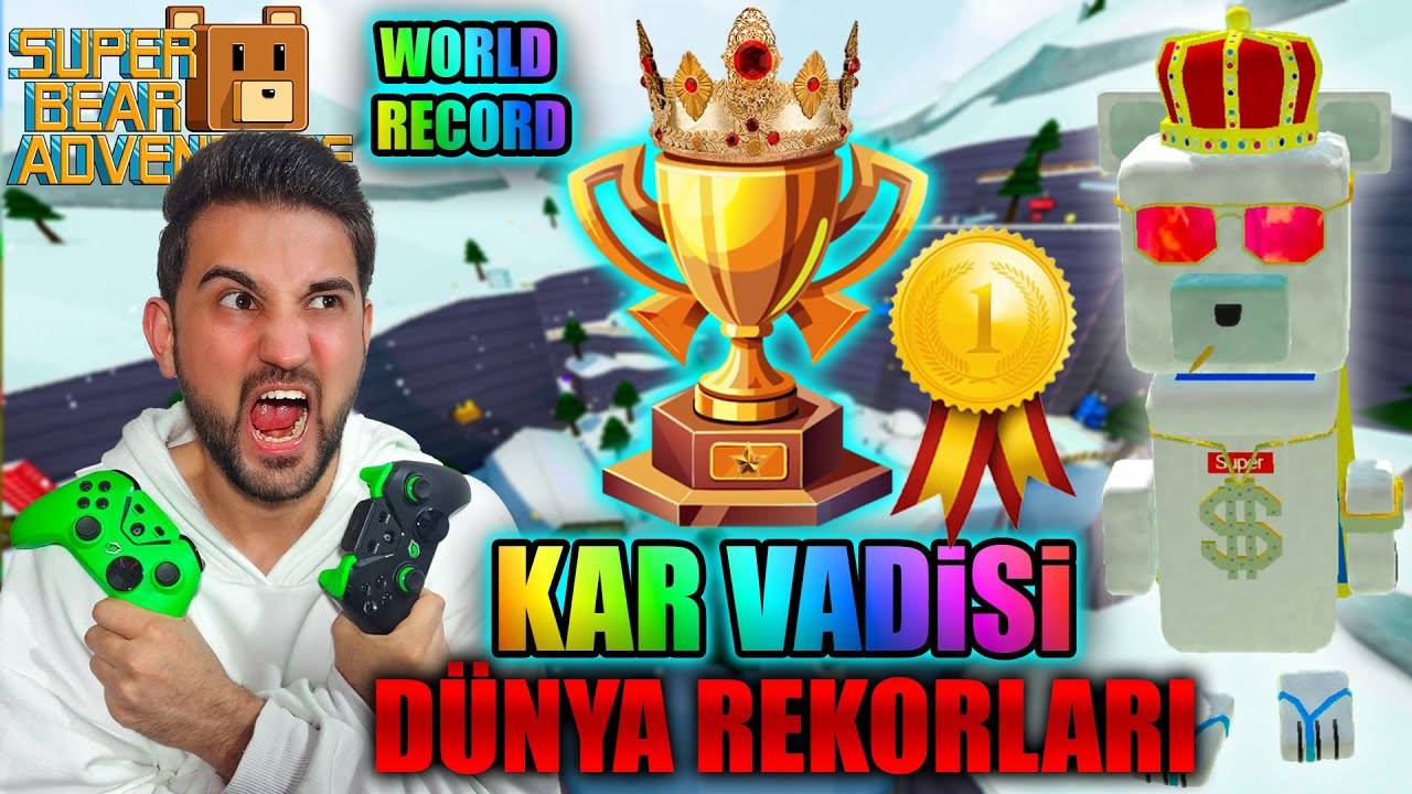 Kar Vadisi SPEEDRUN DÜNYA REKORLARI - BÜTÜN REKORLAR! | Super Bear Adventure Multiplayer