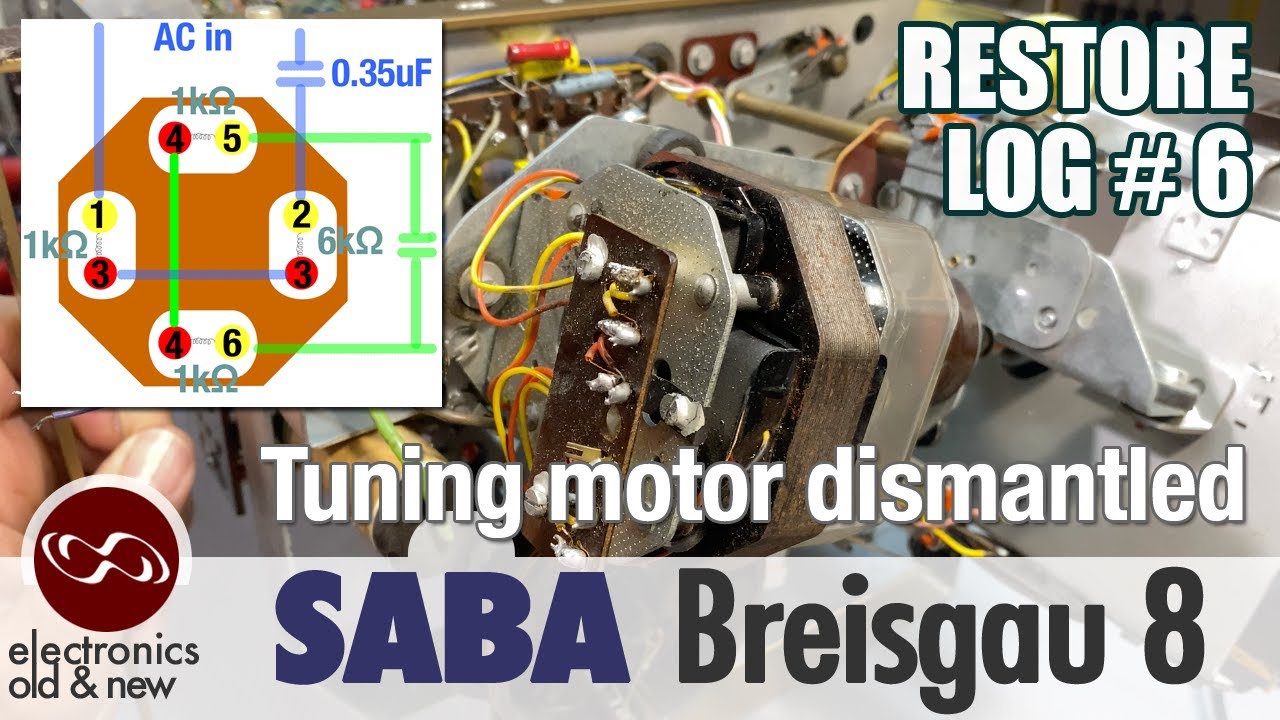 SABA Breisgau 8 pt. 6. Dismantling the automatic tuning motor.