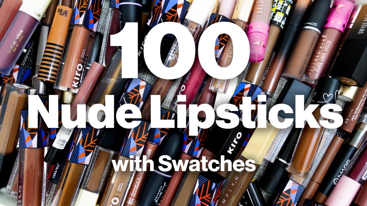 🤩Top *100* Nude Lipsticks For Fair to Deep Tan Skin Tones | Not So Typical Nude Shades Included