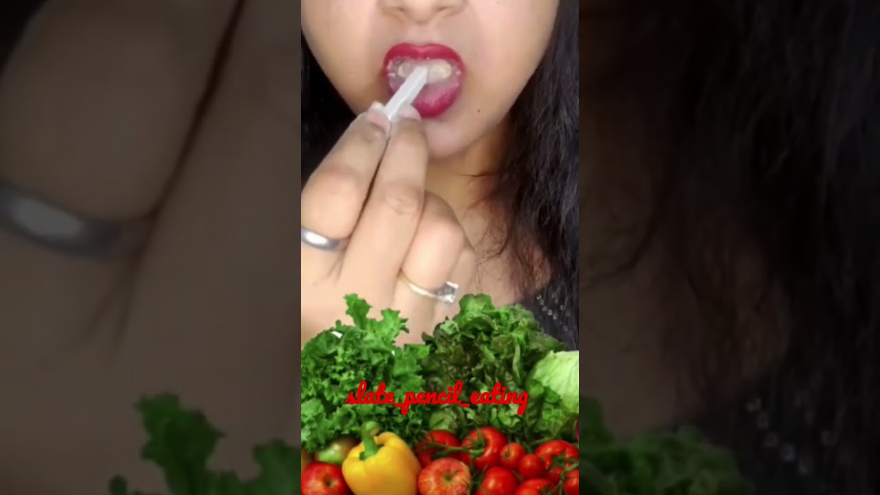 #white #sp #eating #crunchy//More videos available my Channel @slate_pencil_eating9722