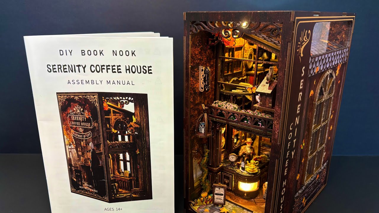 Serenity Coffee House Book Nook ☕️ One of the Best Book Nooks I Have Ever Built! ❤️