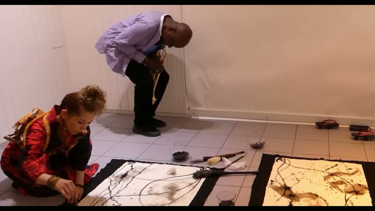 Sound Painting - improvisation - Haruka Sasaki, Jalalu Kalvert Nelson & Ernst Bier