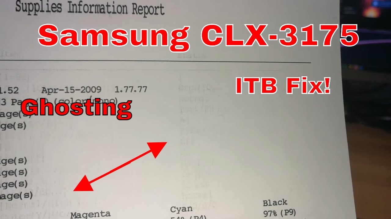 Come risolvere il problema di stampa fantasma su una Samsung CLX-3175 (e molte altre) • Riparazio...