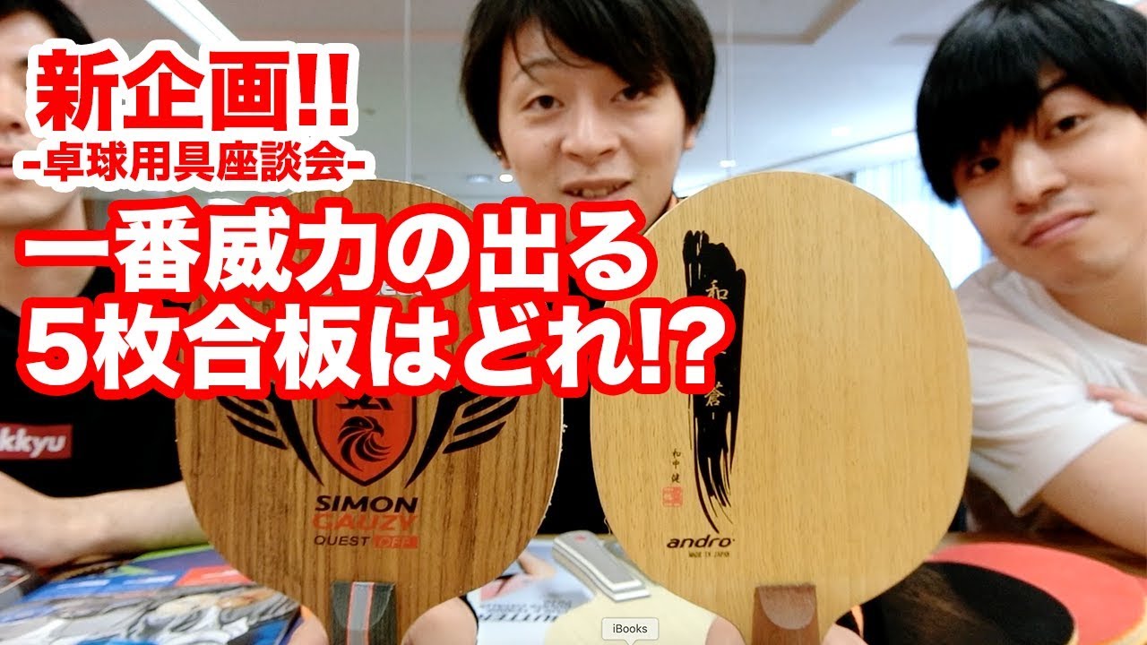 【卓球用具座談会】一番威力の出る5枚合板はどれ！？【第一回】