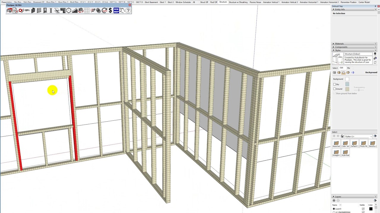 ADD BEAM OR CUSTOM STRUCTURE TO A WALL